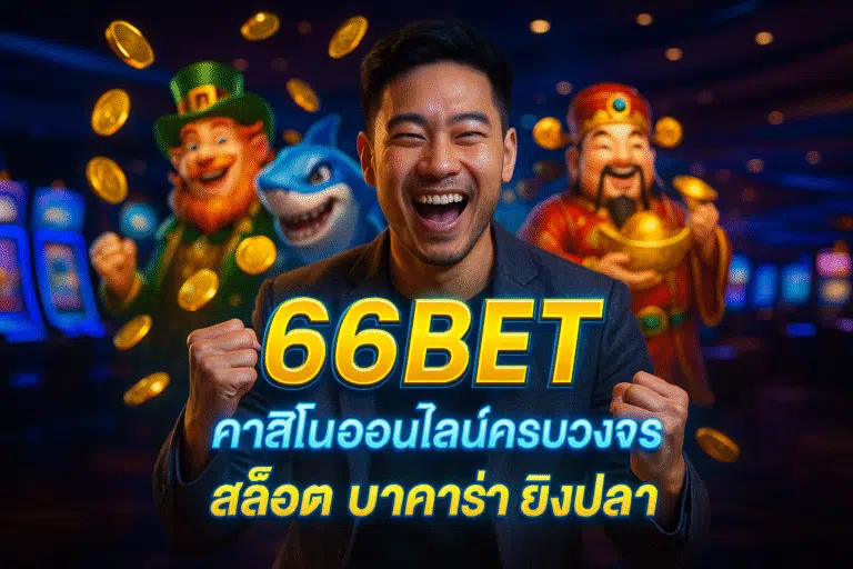 66BET คาสิโนออนไลน์ครบวงจร สล็อต บาคาร่า ยิงปลา